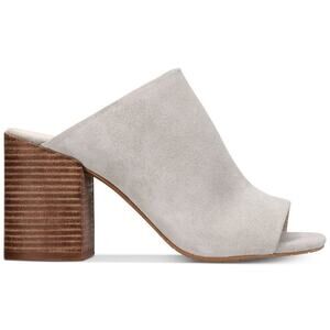 Kenneth Cole Karolina Light Gray Block Heel Mules